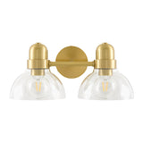 Modern European furniture - Clear Glass Gold Wall Lamp - www.oroa.com