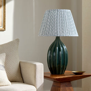   Modern European furniture - Green Fluted Ceramic Table Lamp - www.oroa.com | Oroa.com