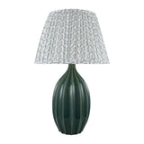 Modern European furniture - Green Fluted Ceramic Table Lamp - www.oroa.com