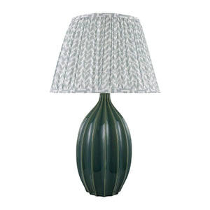   Modern European furniture - Green Fluted Ceramic Table Lamp - www.oroa.com | Oroa.com