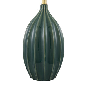  Modern European furniture - Green Fluted Ceramic Table Lamp - www.oroa.com | Oroa.com