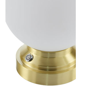   White Glass Globe Table Lamp | Oroa.com