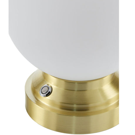Modern European furniture - White Glass Globe Table Lamp - www.oroa.com