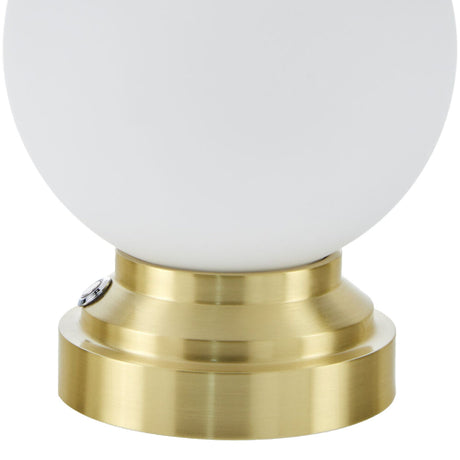 Modern European furniture - White Glass Globe Table Lamp - www.oroa.com
