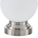 Modern European furniture - White Glass Globe Table Lamp - www.oroa.com