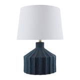 Modern European furniture - Fluted Ceramic Accent Table Lamp - www.oroa.com