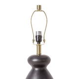 Modern European furniture - Glazed Black Ceramic Table Lamp - www.oroa.com