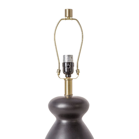 Modern European furniture - Glazed Black Ceramic Table Lamp - www.oroa.com