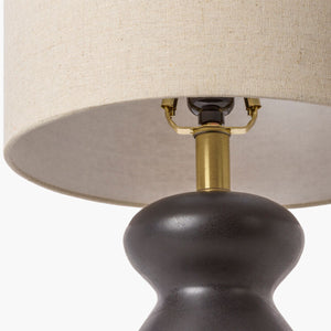   Modern European furniture - Glazed Black Ceramic Table Lamp - www.oroa.com | Oroa.com