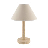 Modern European furniture - Cream Travertine Accent Table Lamp - www.oroa.com