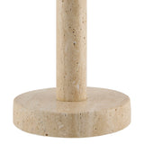 Modern European furniture - Cream Travertine Accent Table Lamp - www.oroa.com