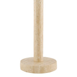 Modern European furniture - Cream Travertine Accent Table Lamp - www.oroa.com