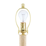Modern European furniture - Cream Travertine Accent Table Lamp - www.oroa.com