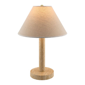 Modern European furniture - Cream Travertine Accent Table Lamp - www.oroa.com