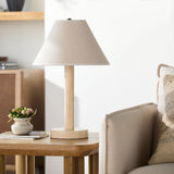 Modern European furniture - Cream Travertine Accent Table Lamp - www.oroa.com