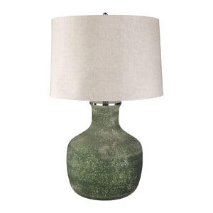   Sandblasted Green Glass Table Lamp | Oroa.com