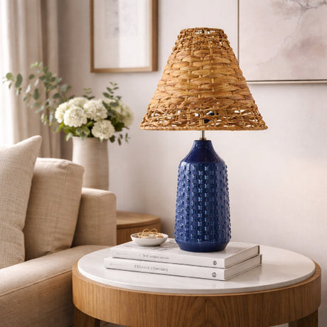 Modern European furniture - Braided Seagrass Table Lamp Set (2) - www.oroa.com