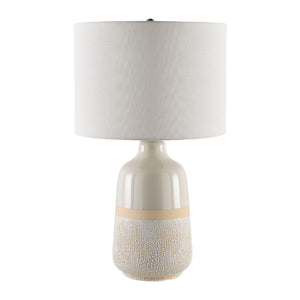   Glazed White Ceramic Table Lamp | Oroa.com