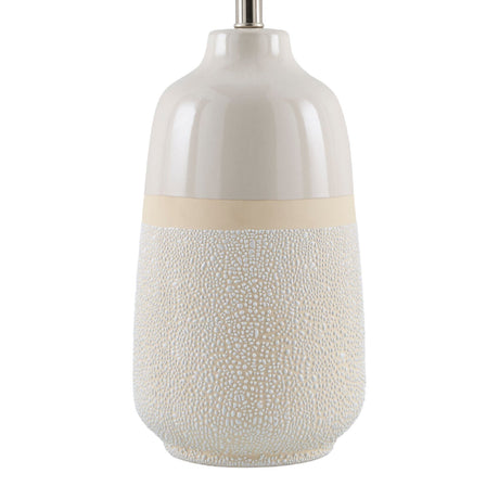 Modern European furniture - Glazed White Ceramic Table Lamp - www.oroa.com