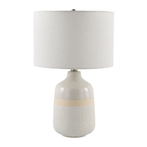  Glazed White Ceramic Table Lamp | Oroa.com