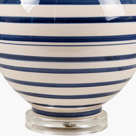 Modern European furniture - Navy Stripes Ceramic Table Lamp - www.oroa.com