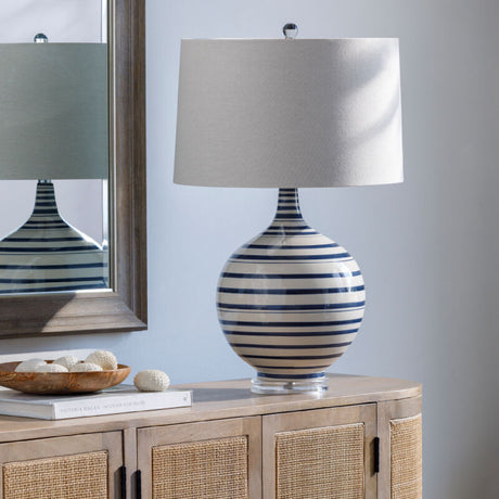   Navy Stripes Ceramic Table Lamp | Oroa.com