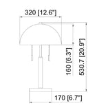 Modern European furniture - Black Metal Dome Table Lamp - www.oroa.com