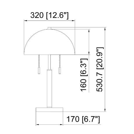 Modern European furniture - Black Metal Dome Table Lamp - www.oroa.com