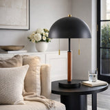 Modern European furniture - Black Metal Dome Table Lamp - www.oroa.com