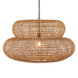 Modern European furniture - Brown Woven 2-Tier Pendant Lamp - www.oroa.com