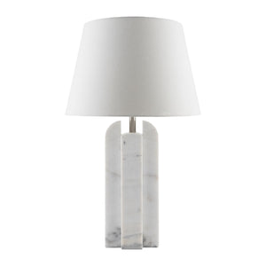   Modern European furniture - White Marble Linen Table Lamp L - www.oroa.com | Oroa.com