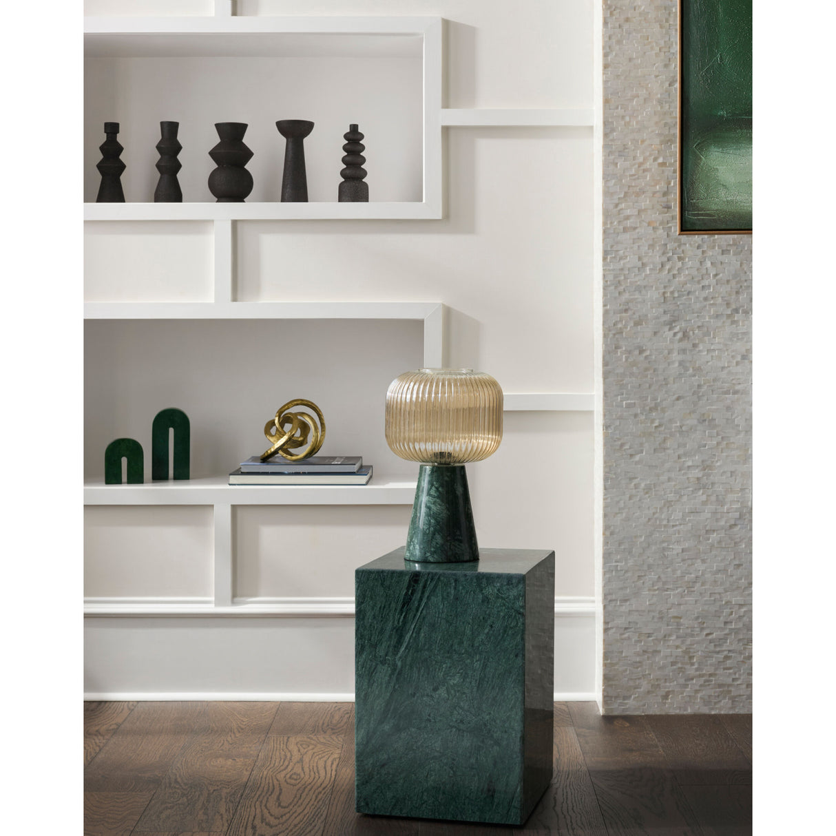   Green Marble Accent Table Lamp | Oroa.com
