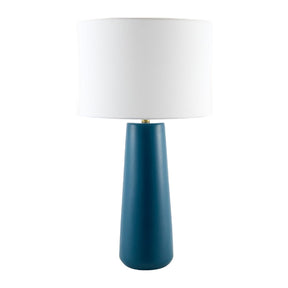 Modern European furniture - Glazed Blue Ceramic Table Lamp - www.oroa.com