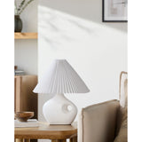 Modern European furniture - Pleated Linen Accent Table Lamp - www.oroa.com