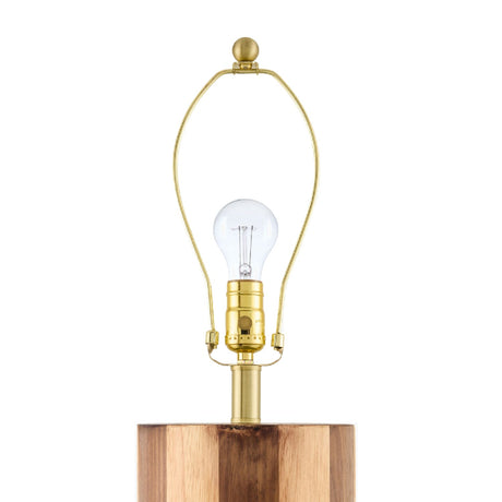 Modern European furniture - Brown Stripes Wooden Floor Lamp - www.oroa.com