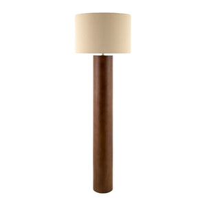   Cylindrical Rubberwood Accent Floor Lamp | Oroa.com