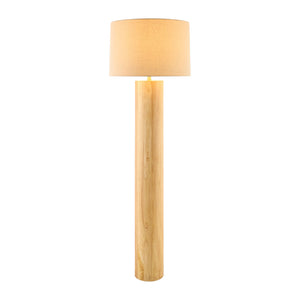   Cylindrical Rubberwood Accent Floor Lamp | Oroa.com