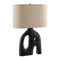 Modern European furniture - Abstract Carved Base Table Lamp - www.oroa.com