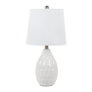   Modern European furniture - White Ceramic Linen Table Lamp - www.oroa.com | Oroa.com