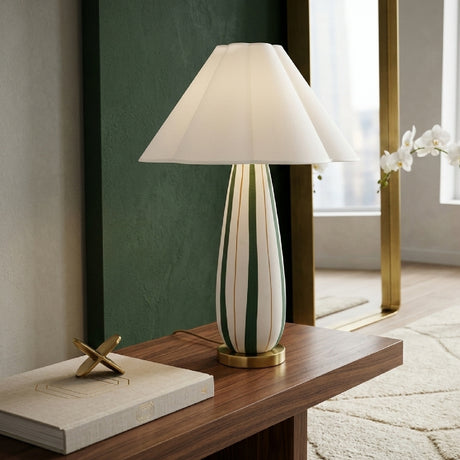   Striped Ceramic Accent Table Lamp | Oroa.com