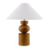 Modern European furniture - Painted Brown Rubberwood Table Lamp - www.oroa.com