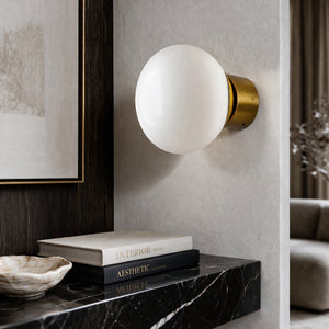   Modern European furniture - White Glass Orb Wall Lamp - www.oroa.com | Oroa.com