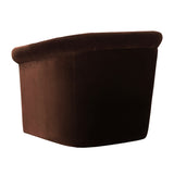 Modern European furniture - Brown Cotton Swivel Chair - www.oroa.com