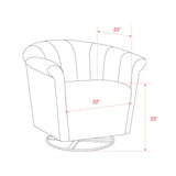 Modern European furniture - Brown Cotton Swivel Chair - www.oroa.com