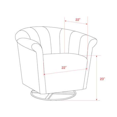 Modern European furniture - Brown Cotton Swivel Chair - www.oroa.com