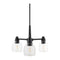Modern European furniture - Iron Framed Glass Chandelier - www.oroa.com