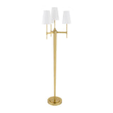 Modern European furniture - White Linen 3-Light Floor Lamp - www.oroa.com