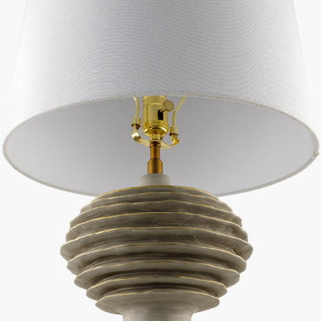 Modern European furniture - Gray Sculptured Accent Table Lamp - www.oroa.com