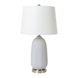 Modern European furniture - Gray Textured Glass Table Lamp - www.oroa.com