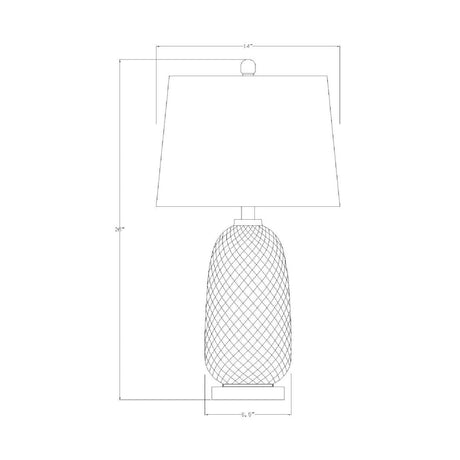Modern European furniture - Gray Textured Glass Table Lamp - www.oroa.com